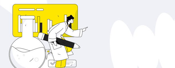 Medical characters fighting the epidemic flat vector concept operation hand drawn illustration
