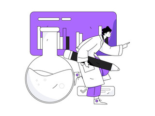 Medical characters fighting the epidemic flat vector concept operation hand drawn illustration
