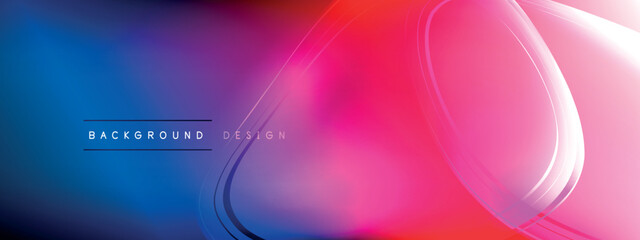 Vector abstract background - liquid transparent bubble shapes on fluid gradient with shadows and light effects