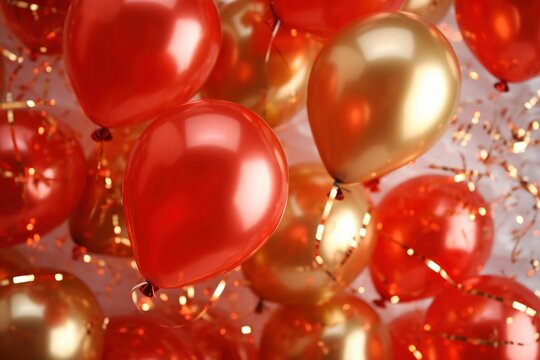 New Year Celebration Backdrop Template Illustration. Generative AI.