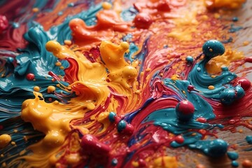 Fototapeta premium 3d rendered image of a color splashes -generative ai