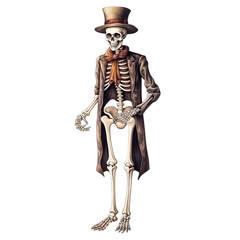 Fototapeta premium 2d illustrations of Halloween design elements - skeleton