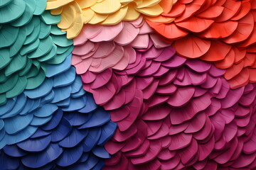 Fototapeta na wymiar rainbow gradient abstract scale petal texture background 