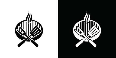 Barbecue Restaurant Logo, restaurant design template, grilling tools