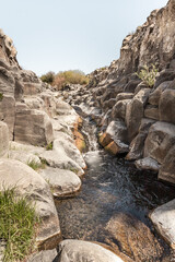 The Zavitan  stream flows into the Yehudia National Natural Park in northern Israel