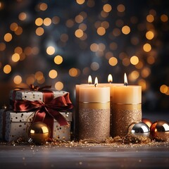 Festliches Adventsgesteck mit Kerzen