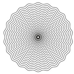 Concentric circle elements. Element for graphic web design, Template for print, textile, wrapping, decoration, Abstract art seamless pattern vector illustration