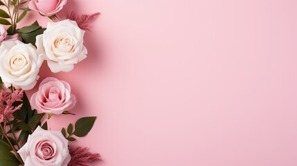 flower with blank space for text mockup valentines womens mothers day