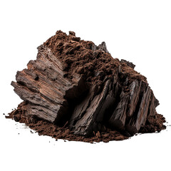 peat, transparent background, isolated image, generative AI
