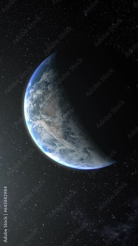 Leinwandbilder a cinematic rendering of planet earth during sunrise as view from space with vibrant blue sky atmosp