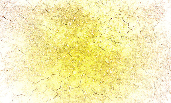 Background image of cracked, dry, yellow and brown ground.