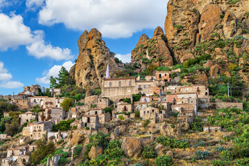 Fototapeta na wymiar Pentedattilo, Italy Abandoned Village in Calabria