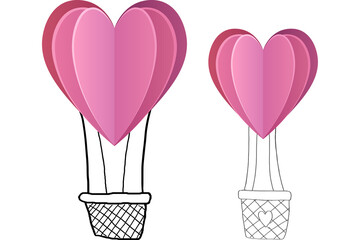 Digital png illustration of balloons hearts symbols on transparent background