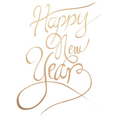 Obraz na płótnie Canvas Digital png illustration of happy new year text on transparent background