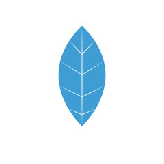 Digital png illustration of blue leaf symbol on transparent background