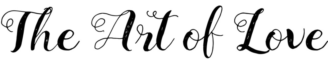 Digital png illustration of the art of love text on transparent background