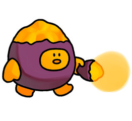 探検するヤキイモ
