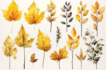 vector illustration of autumn leaves