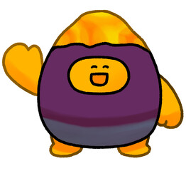 手を振るヤキイモ