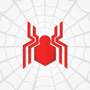 spider vector logo with spider net for free download