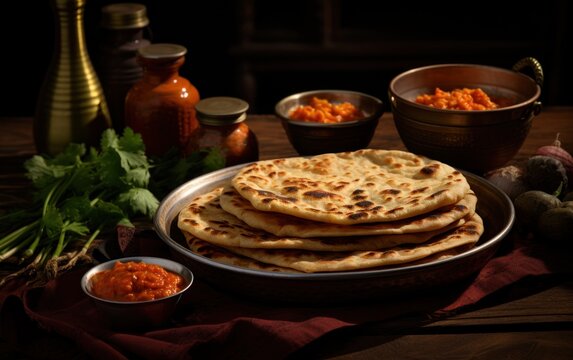 Popular breakfast dish in Kerala Parotta or Paratha