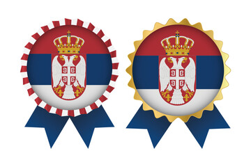 Vector Medal Set Designs of Serbia Template