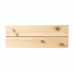 Wooden board isolated on a white background. Top view. empty wooden table front view isolated on a white background. Generative AI 
