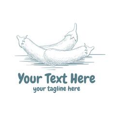 Vintage Hand Drawn Sketch Eggplant Vegetable Product Label Illustration