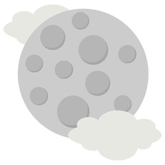 Fototapeta premium Halloween moon vector illustration