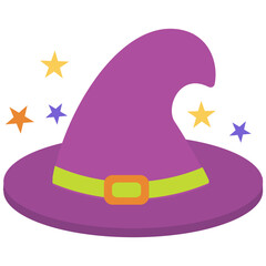 Halloween witch hat vector illustration