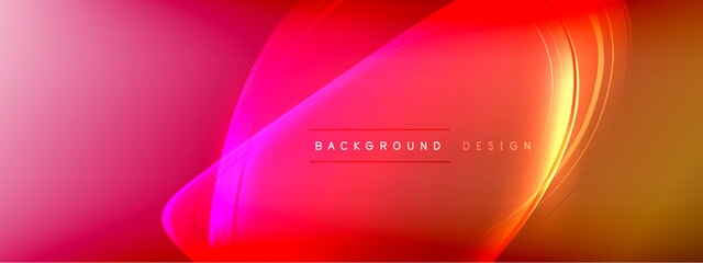 Vector abstract background - liquid transparent bubble shapes on fluid gradient with shadows and light effects