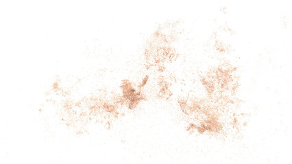 3D rendering of scattered sand granules or dirt on transparent background
