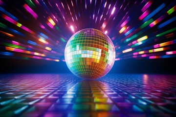 disco lights disco ball colorful background - obrazy, fototapety, plakaty