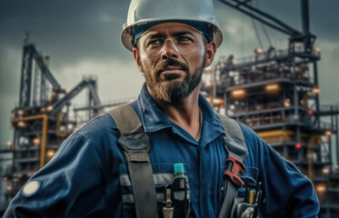 Engineers working at oil refinery industry plant, Oil industry.