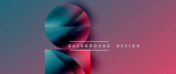 Minimalistic geometric backdrop showcasing metallic circles and squares, embodying understated elegance. Reflective surfaces and precise forms create harmonious blend of simplicity and sophistication