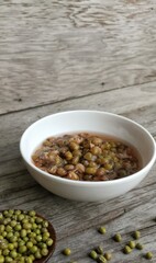 Green beans with sugar soup