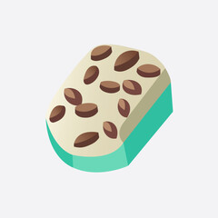 chocolate cookies with coffee bean