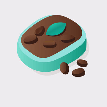 chocolate cookies with coffee bean