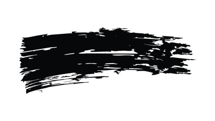 Grunge badger brush, Hand-drawn black sticker. Ink Stroke Brushes. Grunge PaintBrush design vector illustration.