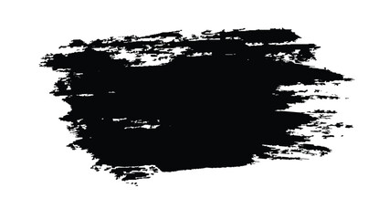 Grunge badger brush, Hand-drawn black sticker. Ink Stroke Brushes. Grunge PaintBrush design vector illustration.