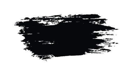 Grunge badger brush, Hand-drawn black sticker. Ink Stroke Brushes. Grunge PaintBrush design vector illustration.