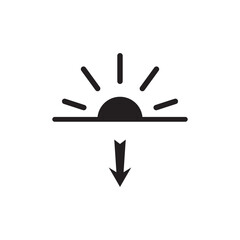 Obraz premium sunset icon vector