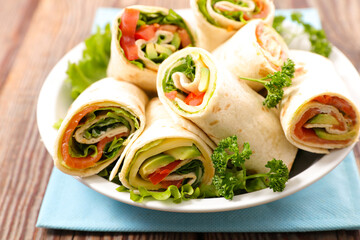 sandwich wrap with vegetables