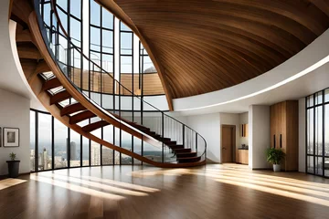 Photo sur Plexiglas Helix Bridge staircase in a modern building