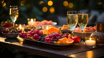 Champagne and Fruit Delight