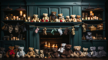 Fototapeta na wymiar Cuddly Teddy Bear Parade