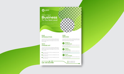 a bundle of 4 templates of different colors a4 flyer template, modern business flyer template, abstract business flyer and creative design, IT company flyer and editable vector template design