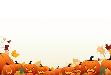halloween banner design with pumpkin background. AI Generated Images