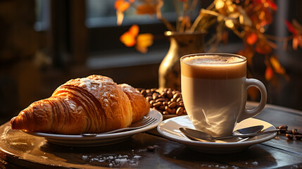 Freshly Baked Croissants and Coffee