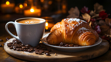 Freshly Baked Croissants and Coffee